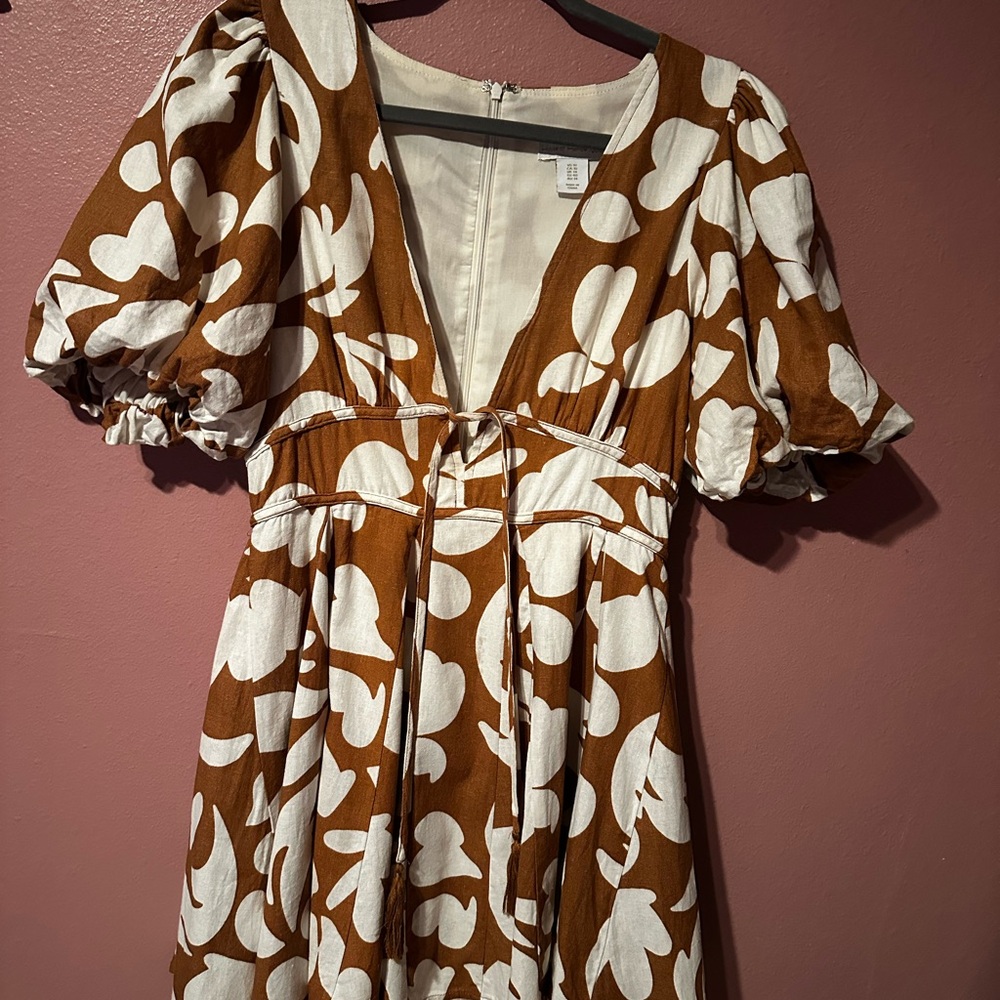 House of Harlow 1960 Brown and White Mini Dress